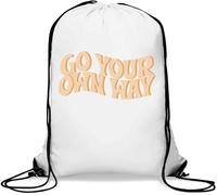Go Your Own Way Sac de gym décontracté avec logo ondulé Blanc