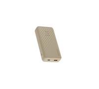 Go2 - Banque d'alimentation - 20000 mAh - 15 Watt - Fast Charge - 2 connecteurs de sortie (USB, 24 pin USB-C) - argile