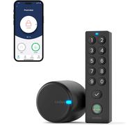 Go2 Serrure Connectée Avec Clavier Biométrique À Empreintes Digitales, Smart Lock Avec Application Et Bluetooth Transforme Votre Smartphone En Clé, Serrure Intelligente Externe[MAT790298]