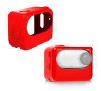 GO3S Housse de protection en silicone souple pour Insta360 GO 3S, compartiment de batterie pour appareil photo, antidérapant et résistant aux rayures pour caméra Go 3S Vlogging (rouge)