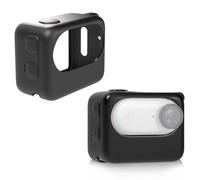 GO3S Housse de protection en silicone souple pour Insta360 GO 3S, compartiment de batterie pour appareil photo, antidérapant et résistant aux rayures pour caméra Go 3S Vlogging (noir)