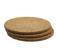 Go4Cork Dessous de Plat Rond - 195x10mm (7.68"x0.39"), Pack de 3 | Résistant à la Chaleur, Réutilisable, Facile à Nettoyer | Idéal pour la Cuisine et pour la Salle à Manger