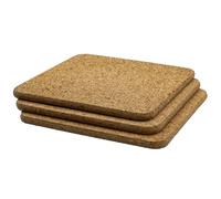 Go4Cork Lot de 3 Dessous de Plat carrés en liège - 195 x 195 x 10 mm | Résistants à la Chaleur, réutilisables, faciles à Nettoyer