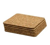 Go4Cork sous-Verre carré en liège Pack de 6-95x95x3mm (3.74 "x3.74"x0.12") | Résistant à la Chaleur, réutilisable et Facile à Nettoyer | Convient à Tous Les Types de Boissons