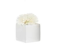 Goa Clem - Céramique Blanche Fleur De Goatier - Taille : 6 X 6 Cm