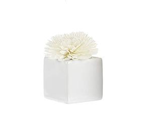 Goa Clem - Céramique Blanche Fleur De Goatier - Taille : 6 X 6 Cm