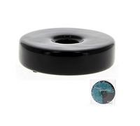 Goa Clem - Céramique Noire Pour Fleur De Goatier - Taille : H. 3 X D. 12 Cm