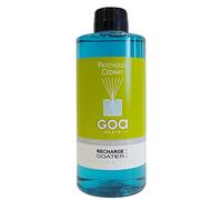 GOA Recharge de parfum d’intérieur Patchouli Cédrat 500 ml | Fabrication française, Senteur élaborée à Grasse, Ambiance chaude et boisée, Réutilisation du contenant