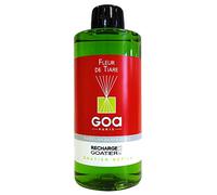 GOA Recharge de parfum pour diffuseur Goatier Fleur de tiaré 500 ml | Fabrication française, Création à Grasse, Compatibilité avec tous les modèles à tiges de rotin, Évasion exotique