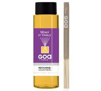 GOA Recharge diffuseur de parfum Monoï & Vanille 250 ml avec 7 tiges rotin