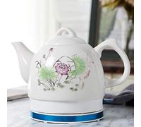 GOABXYEN Bouilloire à Eau Chaude 1L Bouilloire électrique sans Fil en céramique Théière Vintage Classique Eau Gratuite Rapide, Base Amovible, ébullition Dryion - 1000W/a XXZ