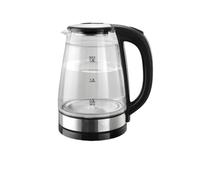 GOABXYEN Bouilloire électrique en Acier Inoxydable, Verre à Haute teneur en Borosilicate, Base séparée d'une capacité de 2 L, arrêt Automatique et ébullition à Sec, 1,8 L XXZ