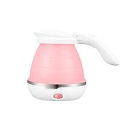 GOABXYEN Bouilloire électrique portative Bouilloire électrique Pliante Voyage électrique Mini bouillotte Portable Bouilloire 0,6 L/Rose XXZ