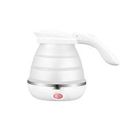GOABXYEN Bouilloire électrique portative Pliante, Bouilloire électrique de Voyage, Mini Bouteille d'eau Chaude Portable, 0,6 l/Blanc XXZ