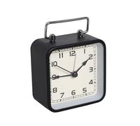 GOABXYEN Réveil en métal carré Petit réveil de Bureau Horloge silencieuse lit d'étudiant Sommeil Lumineux Horloge de Table à Quartz réveil numérique (Noir) XXZ