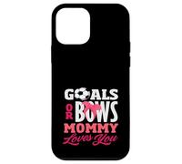 Goals Or Bows Mommy Loves You Sexe Reveal Party Soccer Coque pour iPhone 12 Mini