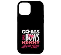 Goals Or Bows Mommy Loves You Sexe Reveal Party Soccer Coque pour iPhone 12 Pro Max