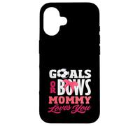 Goals Or Bows Mommy Loves You Sexe Reveal Party Soccer Coque pour iPhone 16