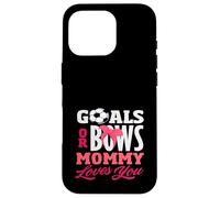 Goals Or Bows Mommy Loves You Sexe Reveal Party Soccer Coque pour iPhone 16 Pro