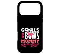 Goals Or Bows Mommy Loves You Sexe Reveal Party Soccer Coque pour iPhone 17 Pro Max