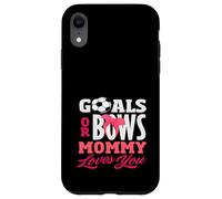 Goals Or Bows Mommy Loves You Sexe Reveal Party Soccer Coque pour iPhone XR