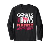 Goals Or Bows Mommy Loves You Sexe Reveal Party Soccer Manche Longue