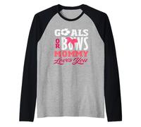 Goals Or Bows Mommy Loves You Sexe Reveal Party Soccer Manche Raglan