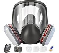 goambuy Masque de protection respiratoire réutilisable avec 22 filtres à charbon actif pour peinture - Protège contre le gaz, la peinture, la poussière, les produits chimiques et autres protections au
