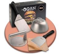 GOAN : Smash Burger Kit Premium - Écrase hamburger avec Smasher, Burger Press et accessoires complets - Outils pour créer des hamburgers Smash Gourmet à la maison ou dans la cuisine professionnelle