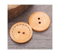 Goanilad Kouzi Boutons rétro en Bois à 2 Yeux, 20 pièces/lot, 9mm-35mm, Boutons Ronds for Pull et Manteau for Femmes, Couture de vêtements(Beige,35mm)