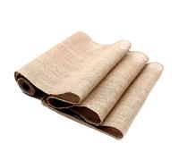 GOAQUA Runner da tavola in Juta tovaglia in lin imitato Rustico decorazione per banchetti per feste di marriage tessili per la casa Runner in Tissu, 30 x 220 cm, 12 x 86 pouces