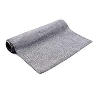 GOAQUA Runner da tavola in tela di Juta tovaglia di lin Finta Rustica decorazione per banchetti per feste di matrimonio, tessuti per la casa Grigio, 30 cm x 10 m, 12 x 394 pollici