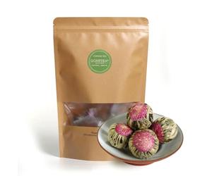GOARTEA 48Pcs Blooming Tea Flowers Balls Green Tea Ball Blooming Thé Flower Tea Artistic Fresh Natural Gift Set Pack