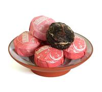 GOARTEA Puerh Tea - Ripe Thé Pu erh Cake 40Pcs / 8.46oz 2015 Year Lotus Leaf Flavored -Yunnan Pu erh Puer Pu'er- Chinois Tea - Mini Puerh Tuocha