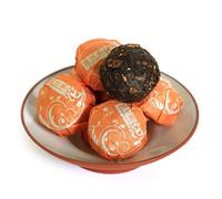 GOARTEA Puerh Tea - Ripe Thé Pu erh Cake 40Pcs / 9.17oz 2015 Year Orange Peel Citrus Flavored -Yunnan Pu erh Puer Pu'er- Chinois Tea - Mini Puerh Tuocha