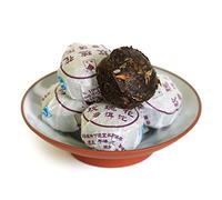 GOARTEA Puerh Tea - Ripe Thé Pu erh Cake 80Pcs / 18.34oz 2015 Year Red Rose Flower Flavored -Yunnan Pu erh Puer Pu'er- Chinois Tea - Mini Puerh Tuocha