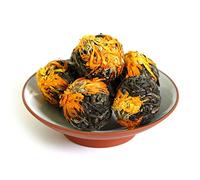 GOARTEA Raw Thé Puerh Cake 100g 3.5oz 2017 Year Calendula Officinalis Bulang Mountain - Tuocha Pu erh Puer Pu'er Tea - Chinese Yunnan