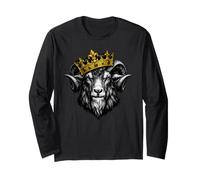 Goat Crown King Greatest of Funny Goat Crowned Manche Longue