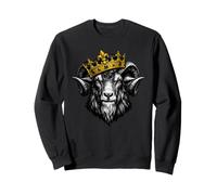 Goat Crown King Greatest of Funny Goat Crowned Sweatshirt