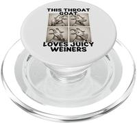 Goat Eating Ice Cream Hot Dog Lollipop Popsicle Humour PopSockets PopGrip pour MagSafe