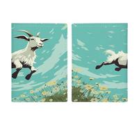 Goat Frolic Étui de protection pour passeport et passeport en polyuréthane Unisexe 20,3 x 13,8 cm, Style :, 20.3x13.8cm