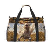 Goat Frolic Sac de voyage avec fermetures éclair et poignées, grand sac de sport pliable pour vacances en famille, Noir , Taille unique