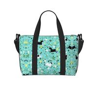 Goat Frolic Sac fourre-tout pour femme avec imprimé imprimé sac à bandoulière portable adapté pour les entraînements de gym, les trajets et les voyages