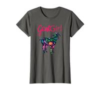 Goat Girl I Love My Goats Farmer Flower T-Shirt
