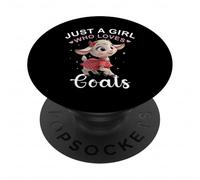 Goat Girl, Juste Une Fille Qui Aime Les chèvres, fermière, Maman PopSockets PopGrip Adhésif
