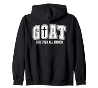 Goat God Over All Thing Bible chrétienne Disant la Foi Sweat à Capuche