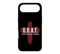 Goat God Over All Things Christian Red Cross Design G.O.A.T. Coque pour iPhone Air
