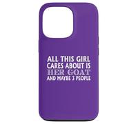 Goat Lover Funny Citation All This Girl Cares About Coque pour iPhone 13 Pro