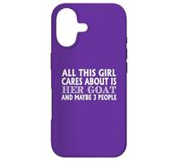 Goat Lover Funny Citation All This Girl Cares About Coque pour iPhone 17