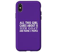 Goat Lover Funny Citation All This Girl Cares About Coque pour iPhone X/XS
